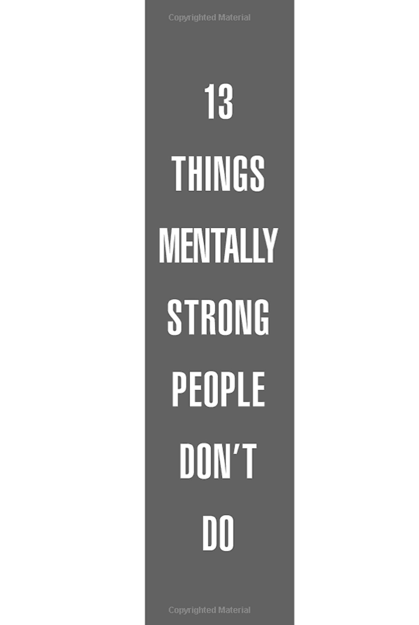 Layout Design of "13 Things Mentally Strong People Don't Do" Book