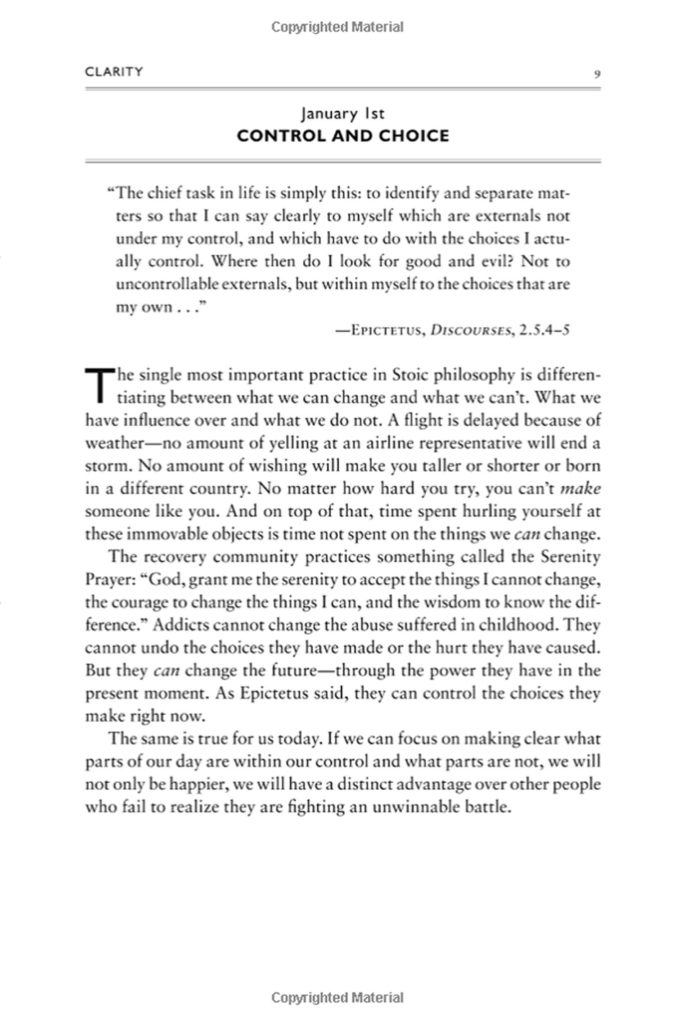 The Daily Stoic Book Layout Design