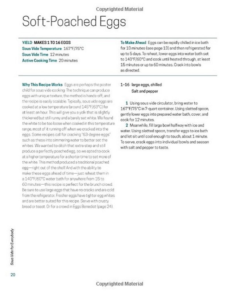 Cookbook Layout Design – “Sous Vide for Everybody” (paperback)