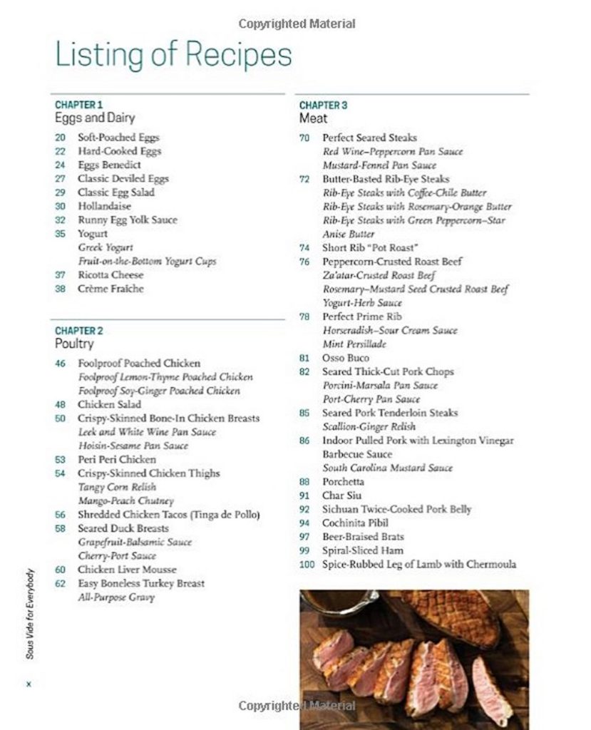 Cookbook Layout Design – “Sous Vide for Everybody” (paperback)