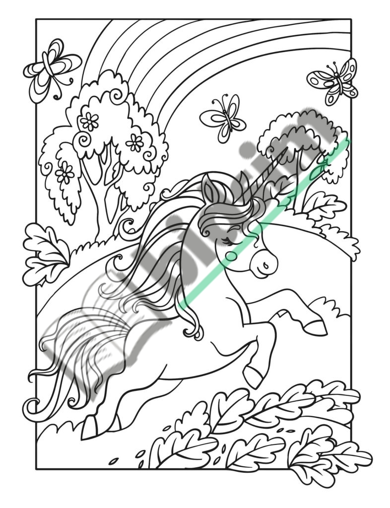 Unicorn: 50 designs for kids ages 4-8 for coloring