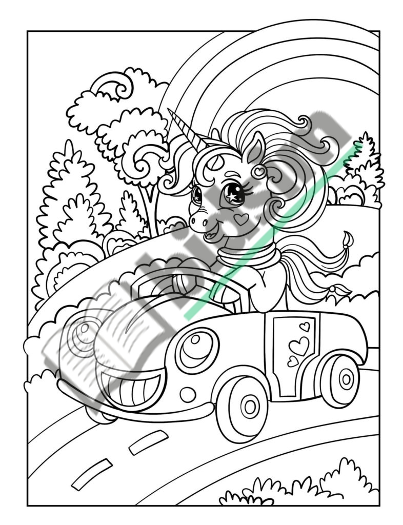 Unicorn: 50 designs for kids ages 4-8 for coloring